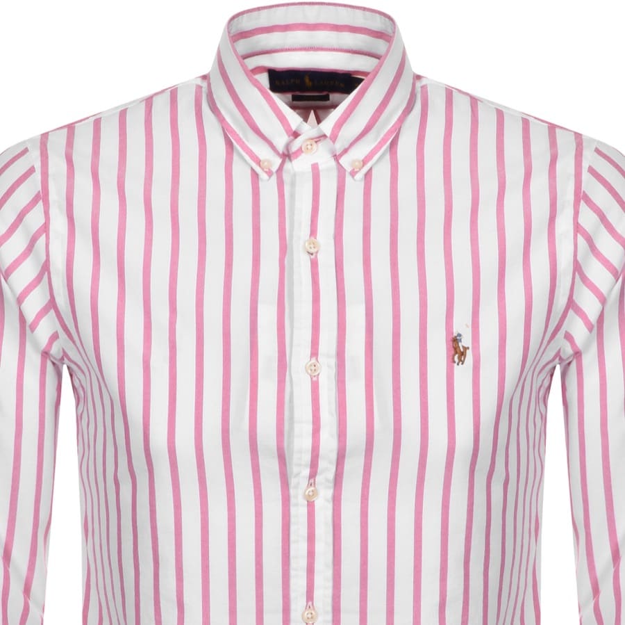Alternative Image for ProductRalph Lauren Long Sleeved Stripe Shirt Pink2